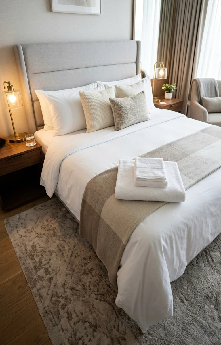 Eleganckie tekstylia hotelowe dla pokoi od Cosima